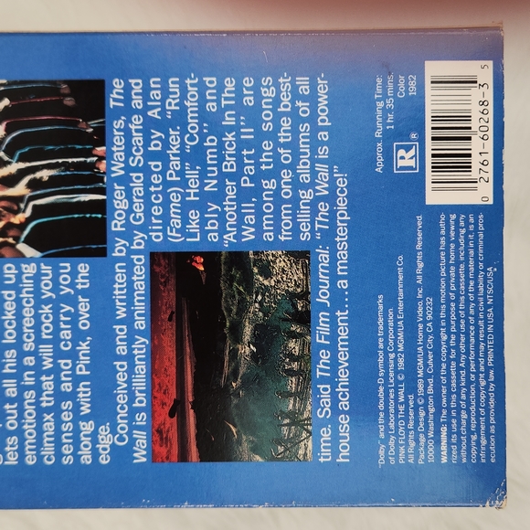 Pink Floyd The Wall, 1982, RARE VHS, Out of Print - Picture 8 of 17
